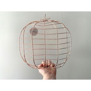 Rose Gold Metal Pumpkin Basket